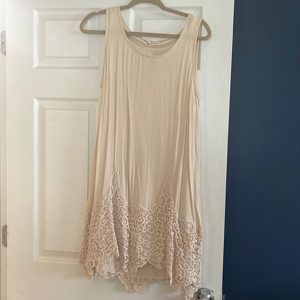 Cream boho midi dress